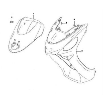 Frontabdeckung Peugeot V-clic 4-Takt
