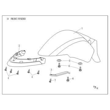 Kotflügel vorne Agm Vx50 Plus dunkelblau