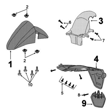 Kotflügel vorne Peugeot Kisbee Celest Blue (euro4 ab 2018)