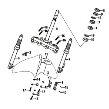 Kotflügel vorne Sym Symphony ST euro4 Blau