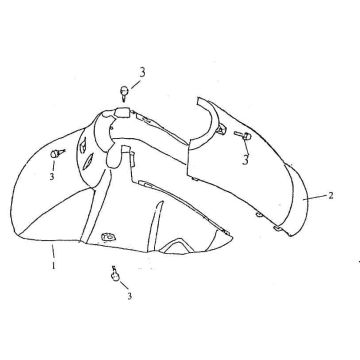 Kotflügel vorne Znen Grand Retro hellblau