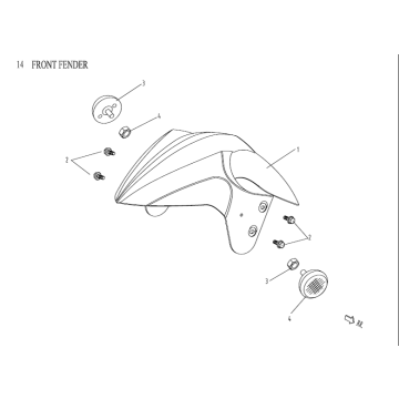 Kotflügel vorne AGM Venom schwarz
