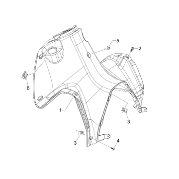 Beinschild Gilera Runner 50 SP 50 2T LC 2010-2017