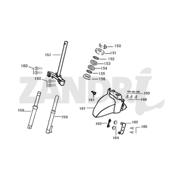 Vordergabel-Schutzblech BTC Riva Sport dunkelblau