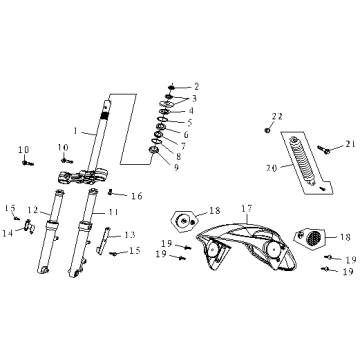 Vordergabel-Kotflügel China fuchsrot glanz
