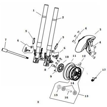 Vordergabel-Kotflügel China Strada