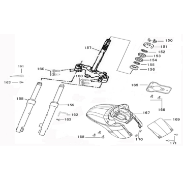 Vordergabel-Kotflügel Neco Lola cremegrau