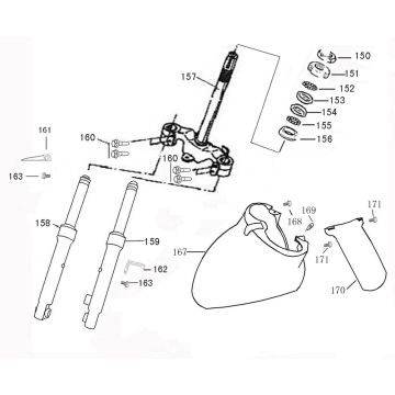 Vordergabel-Schutzblech Znen Grace Titan