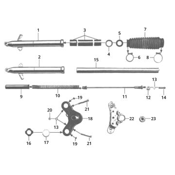 Zundapp C50 Sport 517-21LA Vorderradgabel