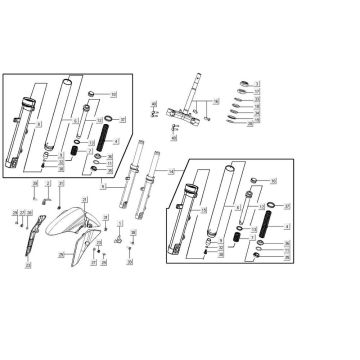Vorderradgabel AGILITY 16+ 4T 125 Matt Metallic Hellblau