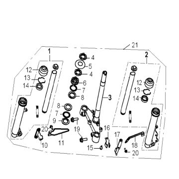 Vorderradgabel Generic Xor Williams 2009 2-Takt