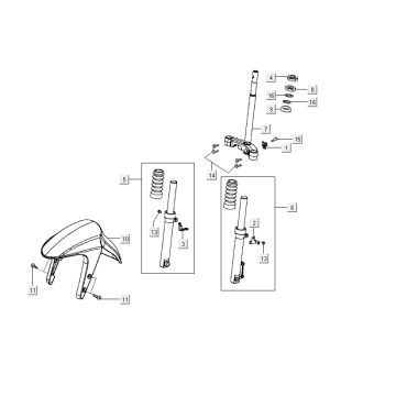 Vorderradgabel Kymco Vitality 2t AC Sportstream