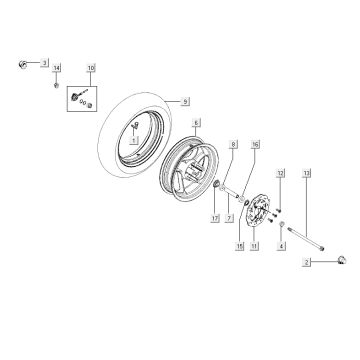 Vorderradzählerscheibe Kymco Agility RS 4-Takt weiß 09