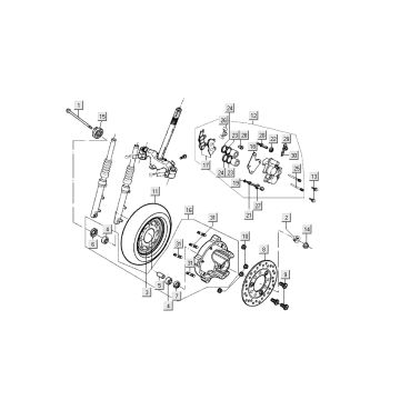 Vorderrad - Klaue Kymco Filly 4-Takt Silber