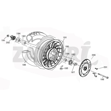 Vorderrad Santini Capri weiß