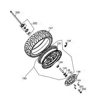 Vorderrad BTC Old Classic blau
