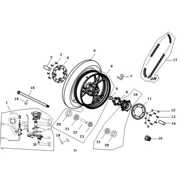 Vorderrad China Strada