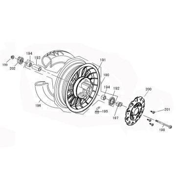 Vorderrad China Swan - Riva Titan