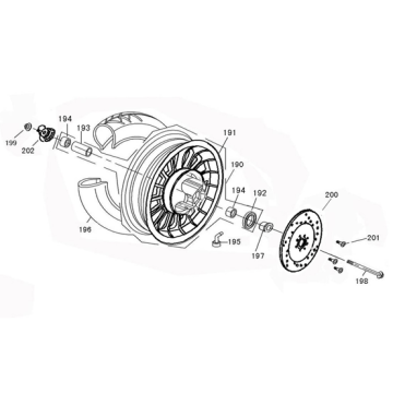 Vorderrad Killerbee VXL 125cc weiß