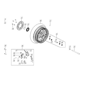 Vorderrad Kymco Gti 300i