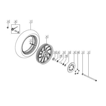 Vorderrad Kymco People One 125i
