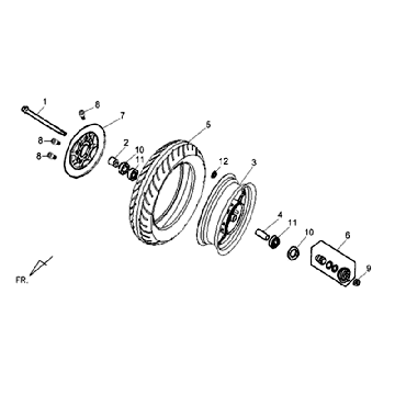 Vorderradbremsscheibe Sym Allo (WH871) champagner