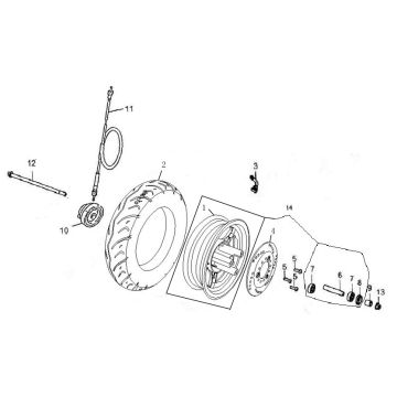 Vorderrad Rover Exclusive rot