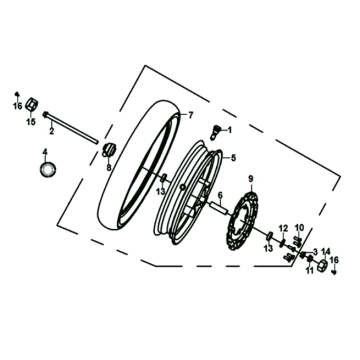 Sym Jet 14 125I E4 Vorderrad