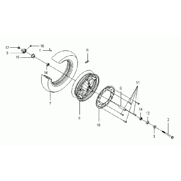 Vorderrad SYM VS125 Euro3