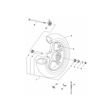 Vorderrad Yamaha Aerox 4-Takt 2014