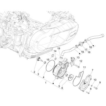 Piaggio Medley 125 ABS E5 2021-2022 Wasserpumpe (EMEA)