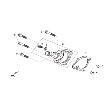 Sym Joymax 125I ABS-Wasserpumpendeckel