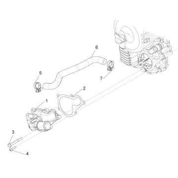Piaggio MP3 350 Maxi Sports E4 ABS 2018-2020 Wasserpumpe (EMEA)