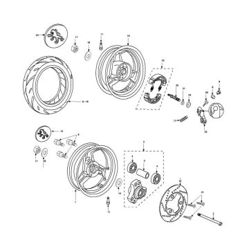 Räder Peugeot Speedfight 2 AC E2 2-Takt