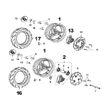 Räder Peugeot Speedfight 2 LC silber
