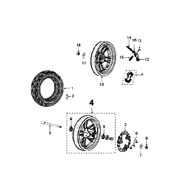 Räder Peugeot Speedfight 4 4-Takt Weißgold