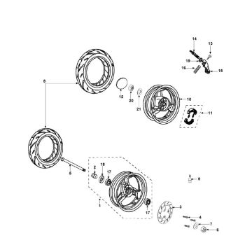 Räder Peugeot Vivacity 3 4-Takt