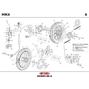 Räder Rieju MRX blau 2004 2-Takt