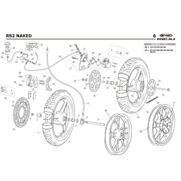 Räder Rieju Rs2 Naked schwarz 2009 2-Takt