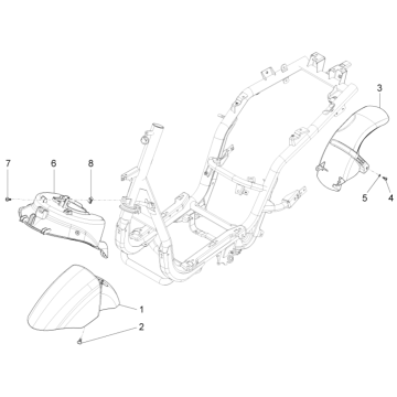 Radraum - Piaggio Fly 125 4-Takt 3V IE E3 Kotflügel
