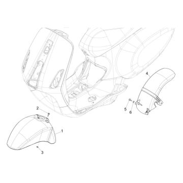 Radraum — Schutzblech Vespa Sprint 125 4T 3V ABS