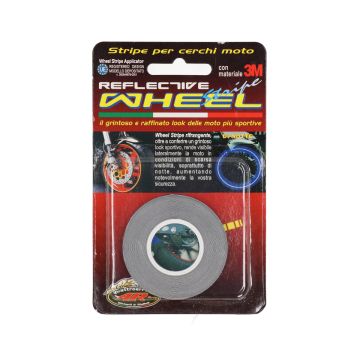 Felgenrand Aufkleber, universal, schwarz, reflektierend, 5 mm breit (6 Meter Länge), Falko