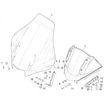 Windschutz - Windows Piaggio MP3 350 Maxi Sports E4 ABS 2018-2020 (EMEA)