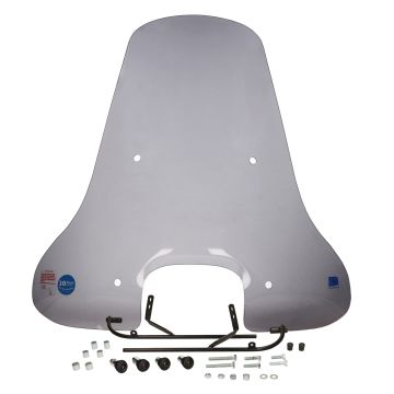 Windschutzscheibe hoch smoke (73 cm) Modell China Vespa S (eckiger Scheinwerfer)/AGM VXS/Riva 1 Sport/Benson S/Napoli S/Riva Sport/Touring S/Rivalux/Felice S/VXL/SXL/Lux S/Vespelini S Regia made in der EU