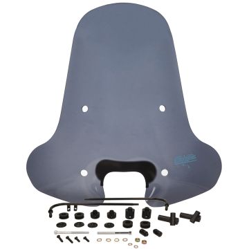 Windschutzscheibe hoch smoke (70cm)Piaggio Zip 50cc 2/4-Takt 2000→ mit schwarzm Halternset DMP