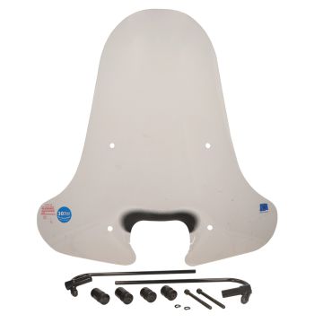 Windschutzscheibe hoch (72cm)Piaggio Zip 50cc 2/4-Takt 2000→ mit schwarzm Montageset Regia made in der EU