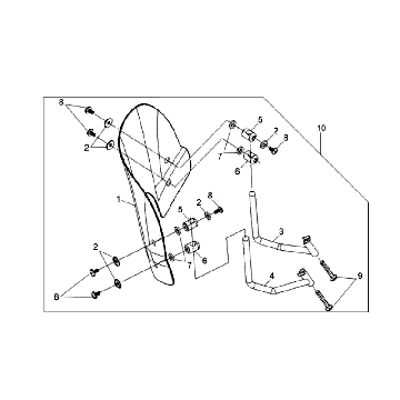 Windschutz Sym Fiddle Weiß WH8018P