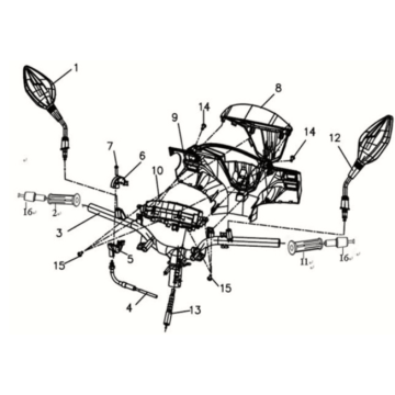 KPL-Scheinwerfer Sym Symphony ST 125I E4 Weiß (WH-006)