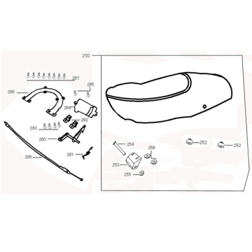 Sattel Buddyseat China Classic S dunkelblau