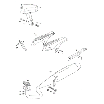 Zadel - uitlaat - zijkappen Tomos CLASSIC XL (L1)